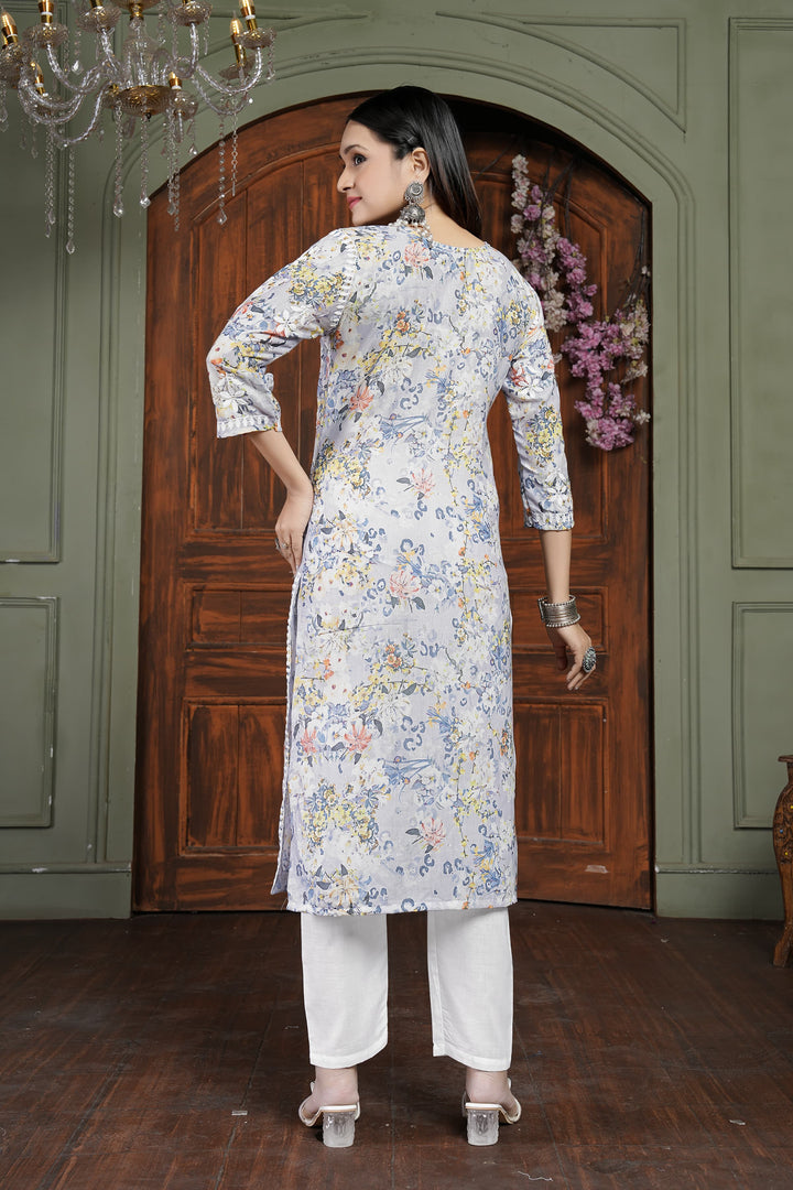 RASIKA Vol-2 – Elegant Chikankari Kurti Pant Set Yellow